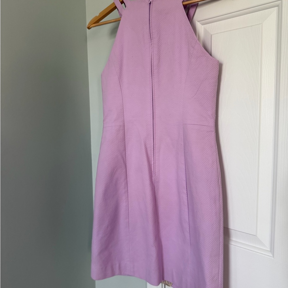 Lilly Pulitzer Lavender Double-Strap Sheath Dress with Gold Lace - Picture 5 of 5